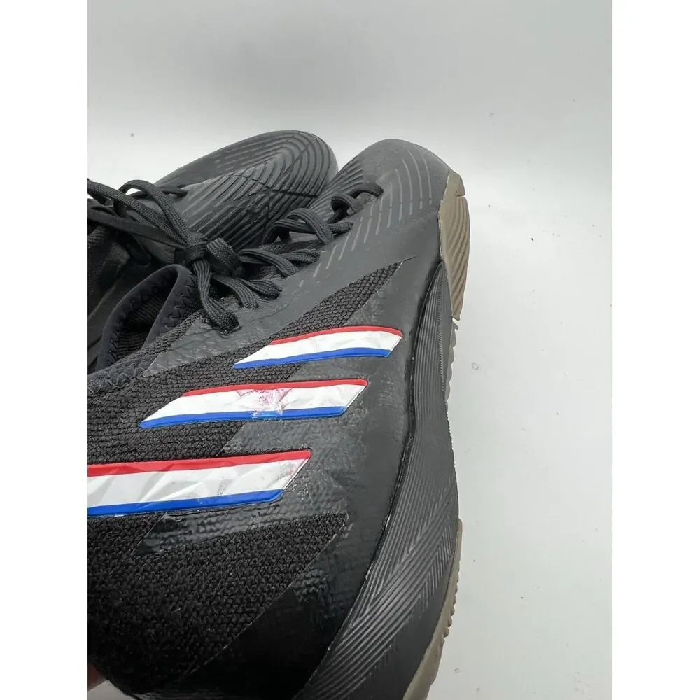 Adidas Predator Edge.3 Indoor Soccer Black Leather Shoes Sneakers Men’s 9.5